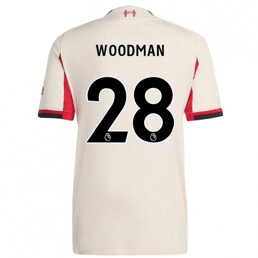 Danxen Kvinnor Freddie Woodman #28 Vit Svart Bortatröja Matchtröjor 2025/26 Tröjor T-Tröja
