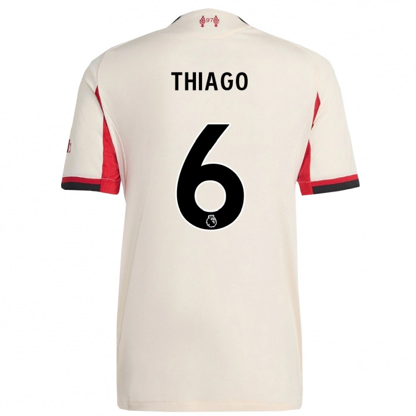 Danxen Kvinnor Thiago #6 Vit Svart Bortatröja Matchtröjor 2025/26 Tröjor T-Tröja