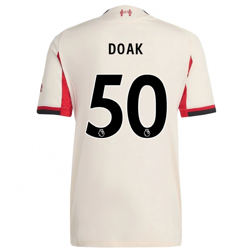 Danxen Kvinnor Ben Doak #50 Vit Svart Bortatröja Matchtröjor 2025/26 Tröjor T-Tröja