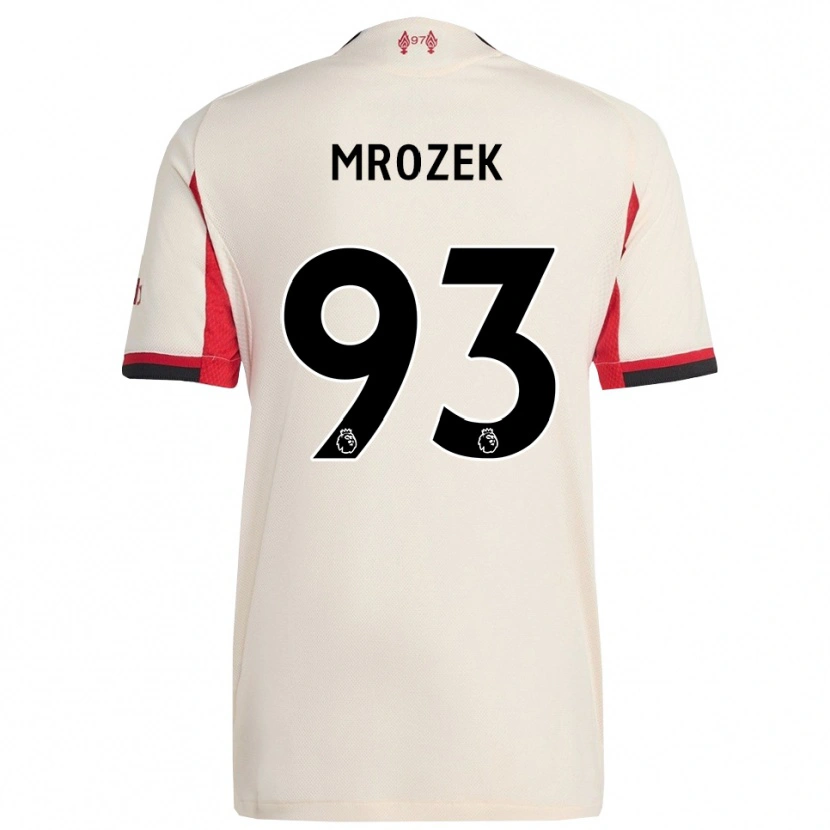 Danxen Kvinnor Fabian Mrozek #93 Vit Svart Bortatröja Matchtröjor 2025/26 Tröjor T-Tröja