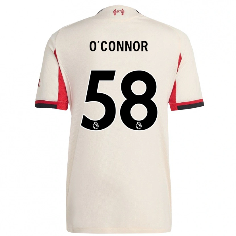 Danxen Kvinnor Oliver O'connor #58 Vit Svart Bortatröja Matchtröjor 2025/26 Tröjor T-Tröja