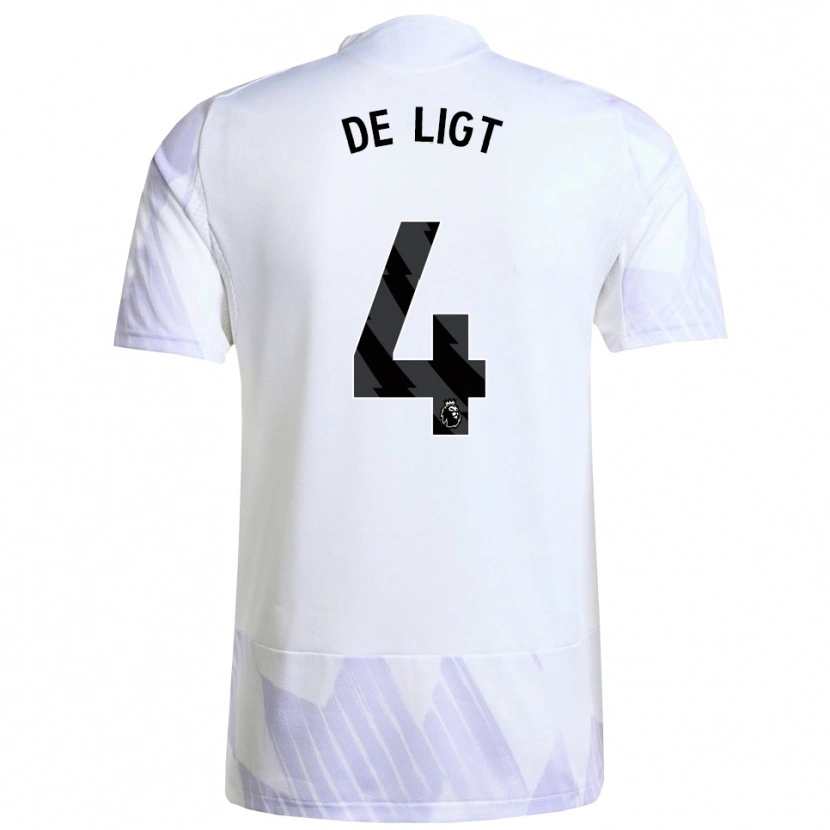 Danxen Kvinnor Matthijs De Ligt #4 Vit Lila Lila Bortatröja Matchtröjor 2025/26 Tröjor T-Tröja