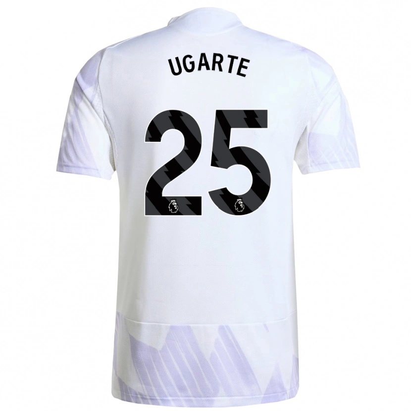 Danxen Kvinnor Manuel Ugarte #25 Vit Lila Lila Bortatröja Matchtröjor 2025/26 Tröjor T-Tröja