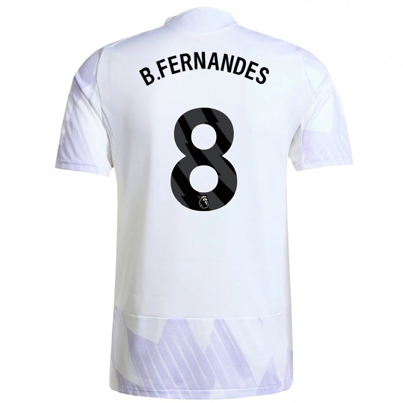 Danxen Kvinnor Bruno Fernandes #8 Vit Lila Lila Bortatröja Matchtröjor 2025/26 Tröjor T-Tröja