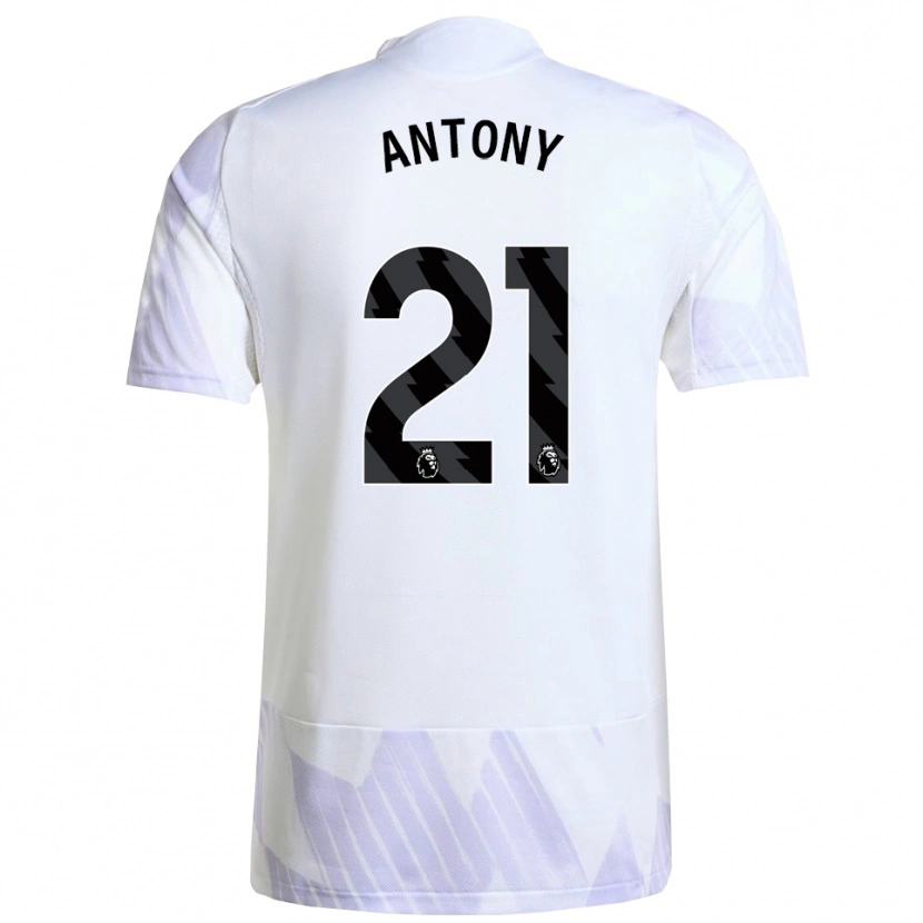 Danxen Kvinnor Antony #21 Vit Lila Lila Bortatröja Matchtröjor 2025/26 Tröjor T-Tröja