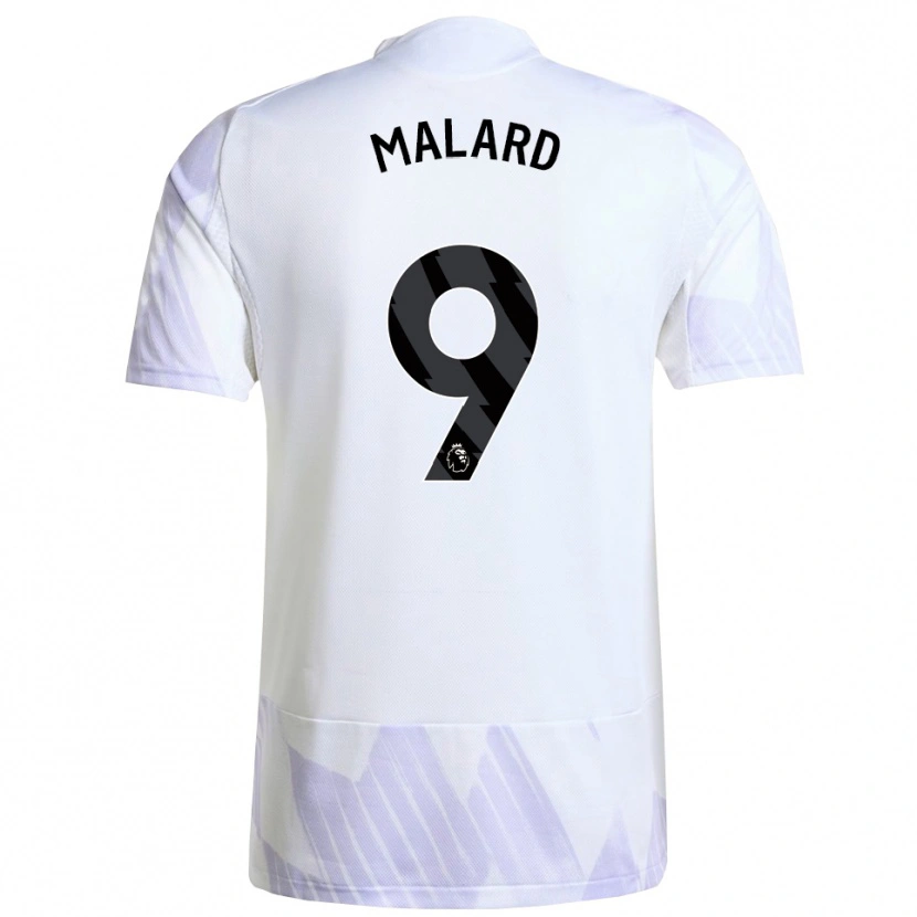 Danxen Kvinnor Melvine Malard #9 Vit Lila Lila Bortatröja Matchtröjor 2025/26 Tröjor T-Tröja