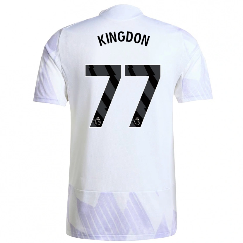 Danxen Kvinnor Jack Kingdon #77 Vit Lila Lila Bortatröja Matchtröjor 2025/26 Tröjor T-Tröja