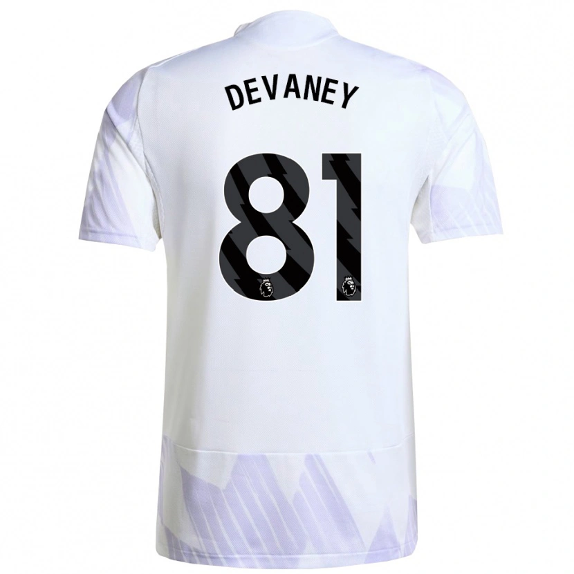 Danxen Kvinnor Jacob Devaney #81 Vit Lila Lila Bortatröja Matchtröjor 2025/26 Tröjor T-Tröja