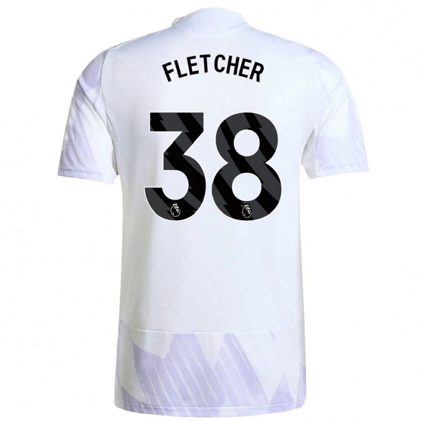 Danxen Kvinnor Jack Fletcher #38 Vit Lila Lila Bortatröja Matchtröjor 2025/26 Tröjor T-Tröja