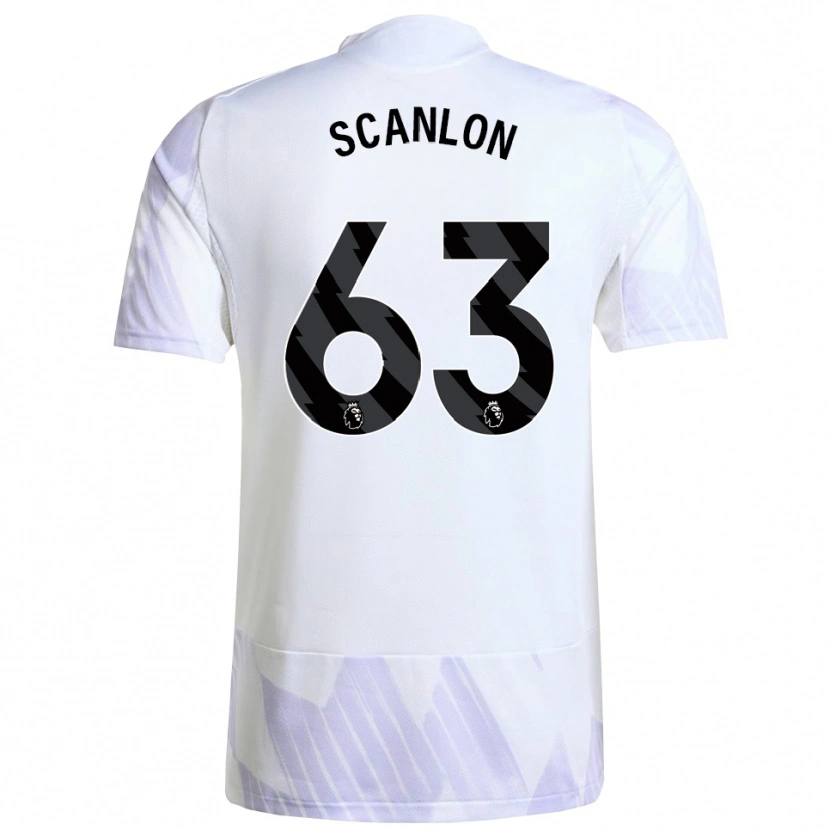 Danxen Kvinnor James Scanlon #63 Vit Lila Lila Bortatröja Matchtröjor 2025/26 Tröjor T-Tröja