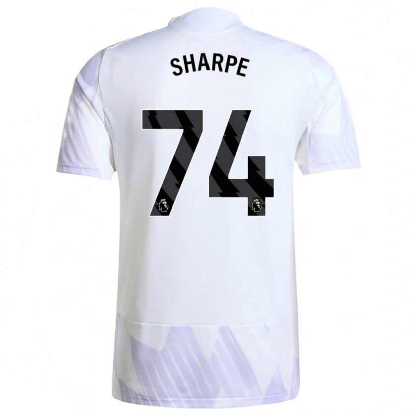 Danxen Kvinnor Malachi Sharpe #74 Vit Lila Lila Bortatröja Matchtröjor 2025/26 Tröjor T-Tröja