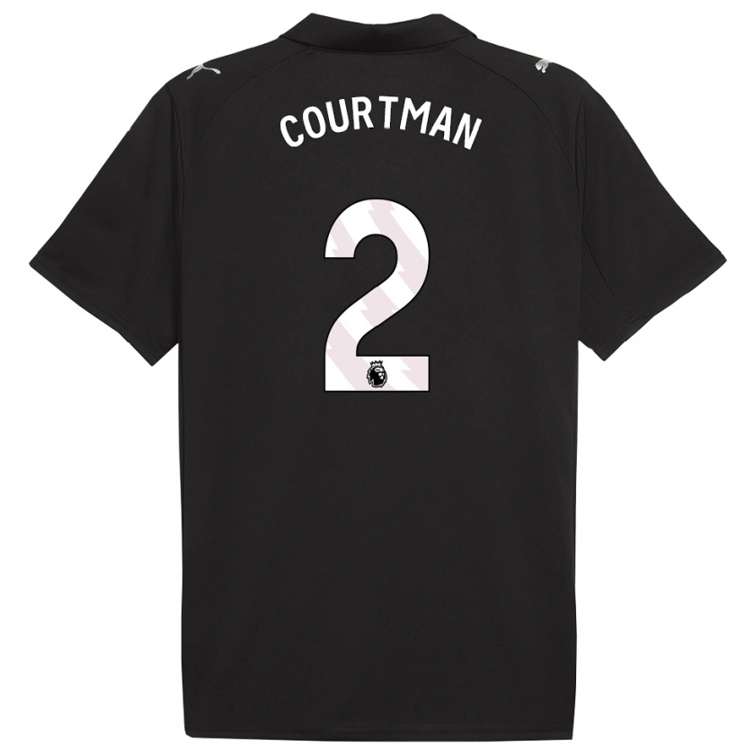 Danxen Kvinnor Charlie Courtman #2 Svart Vit Bortatröja Matchtröjor 2025/26 Tröjor T-Tröja