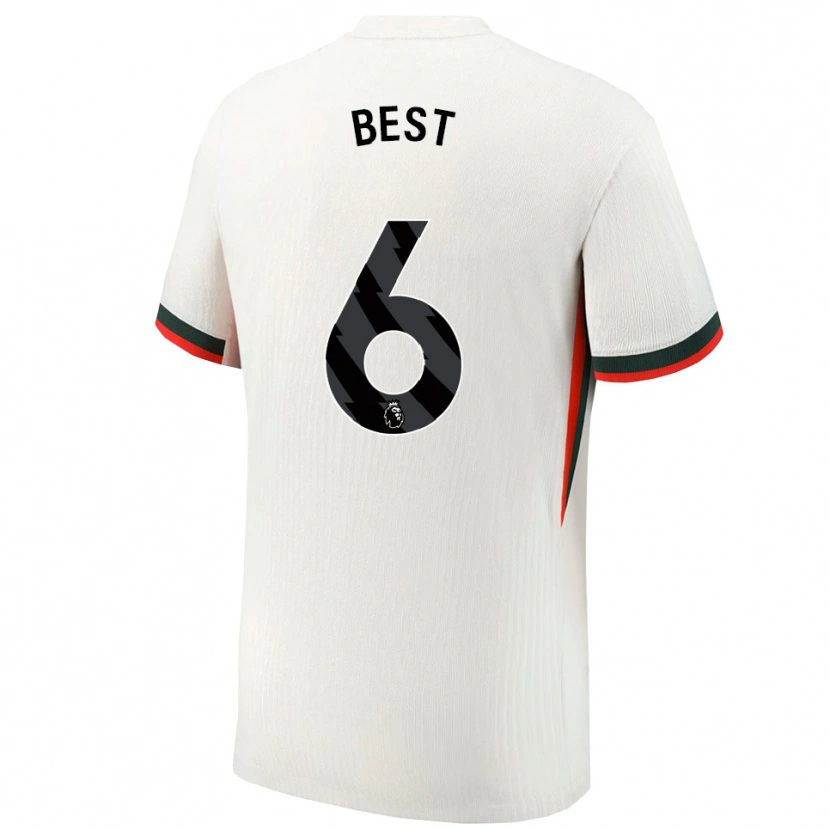 Danxen Kvinnor Kian Best #6 Vit Grön Bortatröja Matchtröjor 2025/26 Tröjor T-Tröja