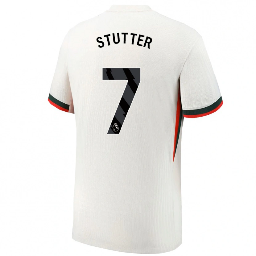 Danxen Kvinnor Ronnie Stutter #7 Vit Grön Bortatröja Matchtröjor 2025/26 Tröjor T-Tröja
