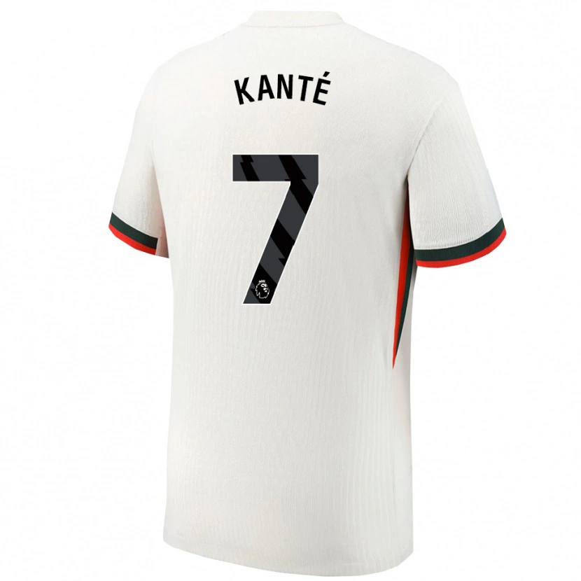 Danxen Kvinnor N'golo Kante #7 Vit Grön Bortatröja Matchtröjor 2025/26 Tröjor T-Tröja