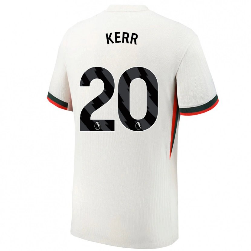 Danxen Kvinnor Sam Kerr #20 Vit Grön Bortatröja Matchtröjor 2025/26 Tröjor T-Tröja