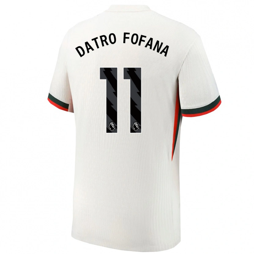 Danxen Kvinnor David Datro Fofana #11 Vit Grön Bortatröja Matchtröjor 2025/26 Tröjor T-Tröja