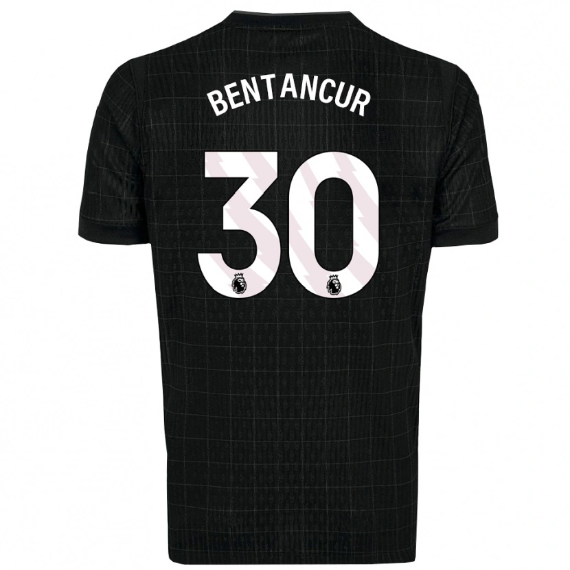 Danxen Kvinnor Rodrigo Bentancur #30 Svart Grå Bortatröja Matchtröjor 2025/26 Tröjor T-Tröja