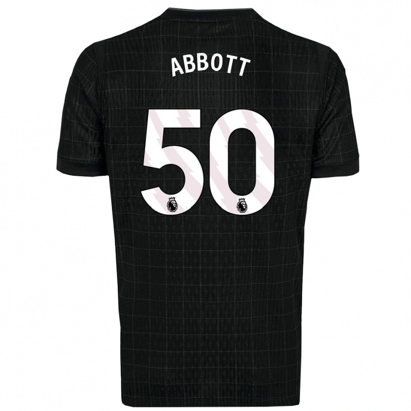 Danxen Kvinnor George Abbott #50 Svart Grå Bortatröja Matchtröjor 2025/26 Tröjor T-Tröja