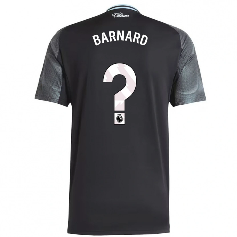 Danxen Kvinnor Finlay Barnard #0 Svart Himmelsblå Bortatröja Matchtröjor 2025/26 Tröjor T-Tröja