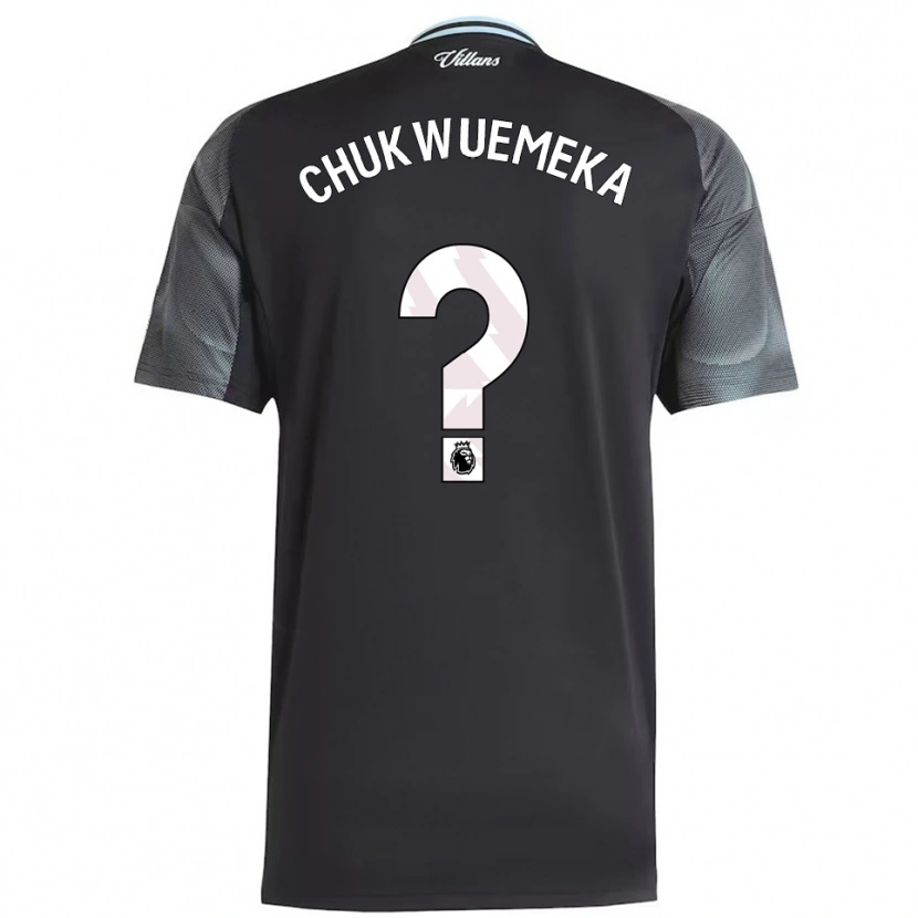 Danxen Kvinnor Caleb Chukwuemeka #0 Svart Himmelsblå Bortatröja Matchtröjor 2025/26 Tröjor T-Tröja