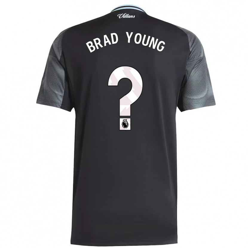 Danxen Kvinnor Brad Young #0 Svart Himmelsblå Bortatröja Matchtröjor 2025/26 Tröjor T-Tröja