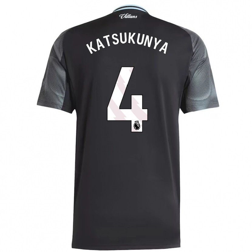 Danxen Kvinnor Thierry Katsukunya #4 Svart Himmelsblå Bortatröja Matchtröjor 2025/26 Tröjor T-Tröja