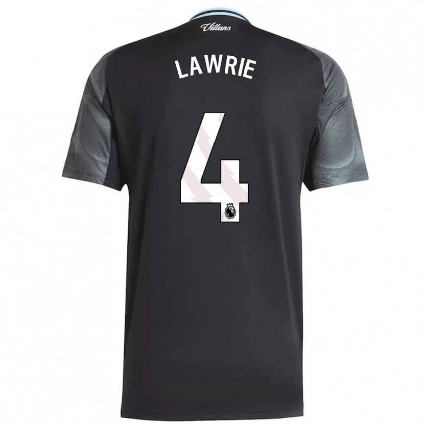 Danxen Kvinnor Freddie Lawrie #4 Svart Himmelsblå Bortatröja Matchtröjor 2025/26 Tröjor T-Tröja