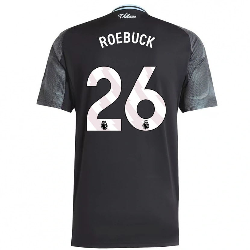 Danxen Kvinnor Ellie Roebuck #26 Svart Himmelsblå Bortatröja Matchtröjor 2025/26 Tröjor T-Tröja