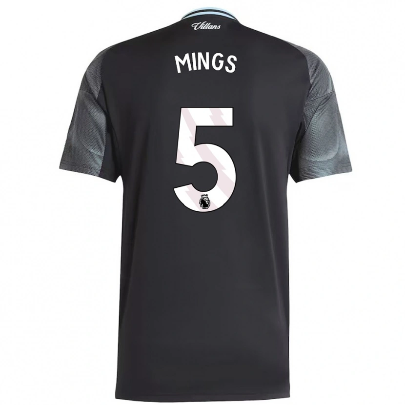 Danxen Kvinnor Tyrone Mings #5 Svart Himmelsblå Bortatröja Matchtröjor 2025/26 Tröjor T-Tröja