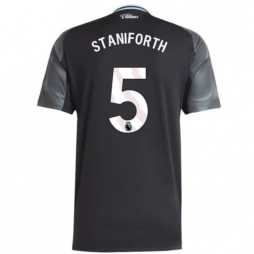 Danxen Kvinnor Lucy Staniforth #5 Svart Himmelsblå Bortatröja Matchtröjor 2025/26 Tröjor T-Tröja