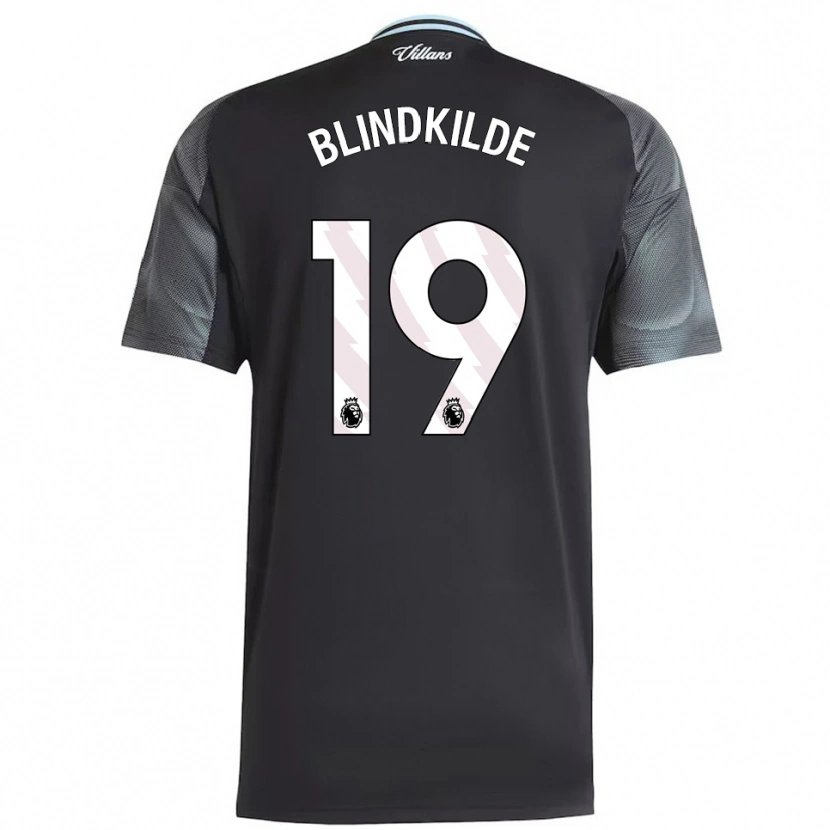 Danxen Kvinnor Laura Blindkilde #19 Svart Himmelsblå Bortatröja Matchtröjor 2025/26 Tröjor T-Tröja