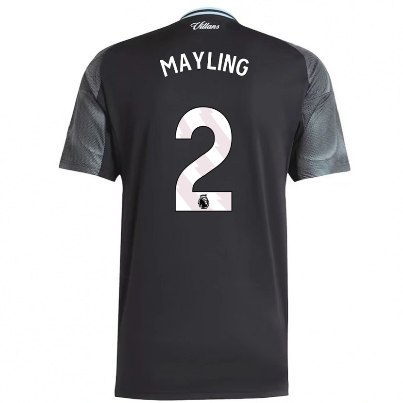 Danxen Kvinnor Sarah Mayling #2 Svart Himmelsblå Bortatröja Matchtröjor 2025/26 Tröjor T-Tröja