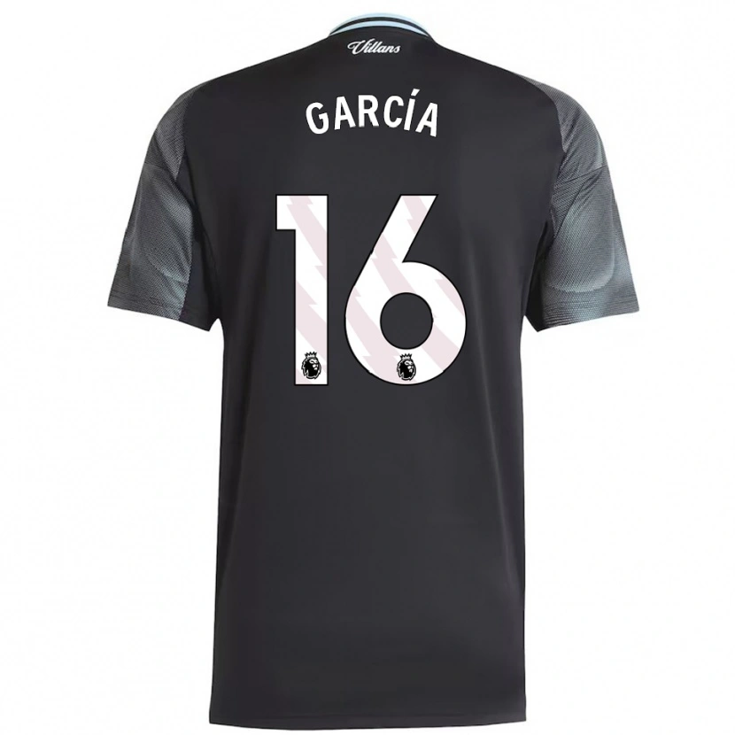 Danxen Kvinnor Andrés García #16 Svart Himmelsblå Bortatröja Matchtröjor 2025/26 Tröjor T-Tröja