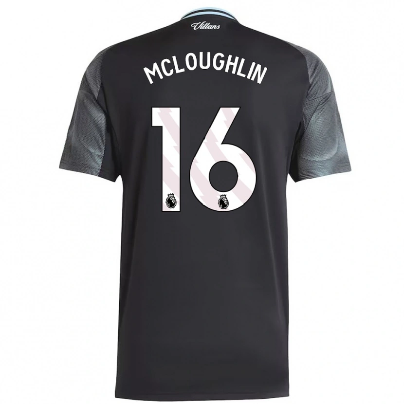 Danxen Kvinnor Olivia Mcloughlin #16 Svart Himmelsblå Bortatröja Matchtröjor 2025/26 Tröjor T-Tröja