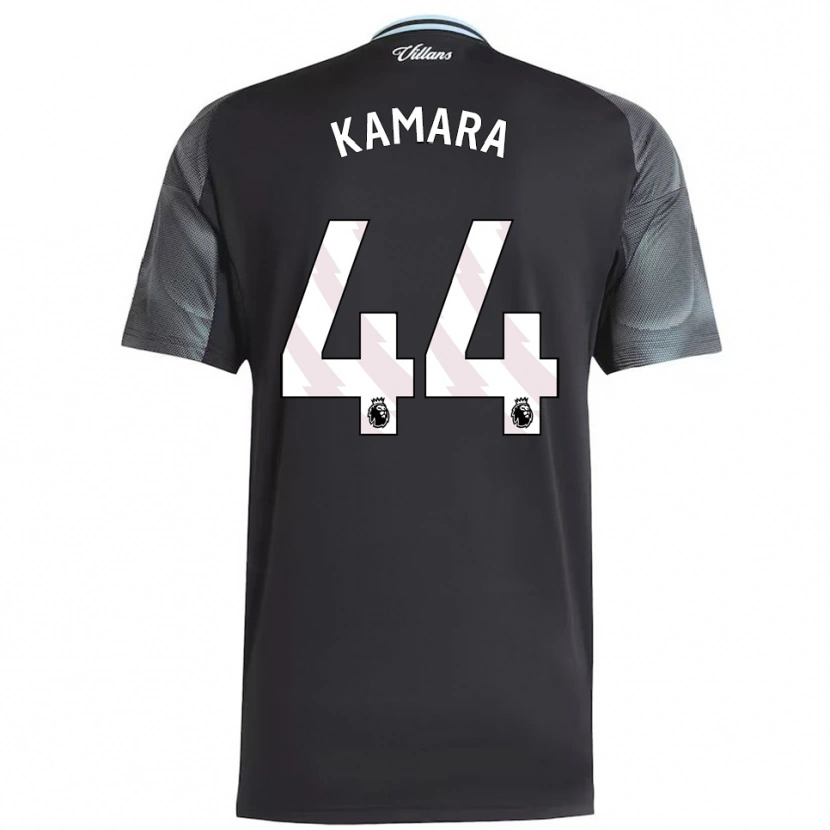 Danxen Kvinnor Boubacar Kamara #44 Svart Himmelsblå Bortatröja Matchtröjor 2025/26 Tröjor T-Tröja