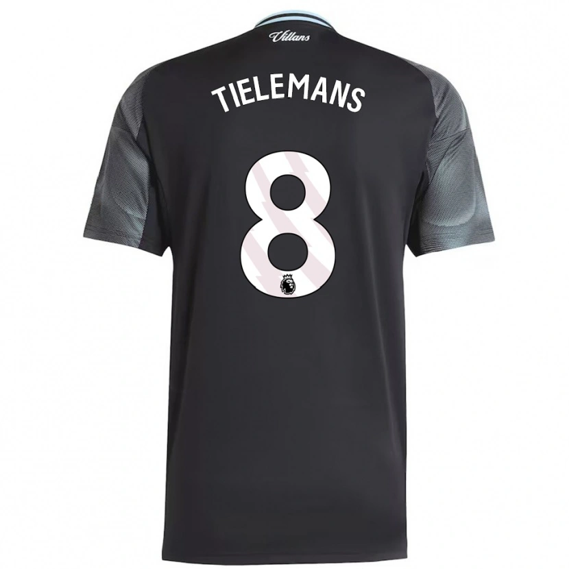Danxen Kvinnor Youri Tielemans #8 Svart Himmelsblå Bortatröja Matchtröjor 2025/26 Tröjor T-Tröja