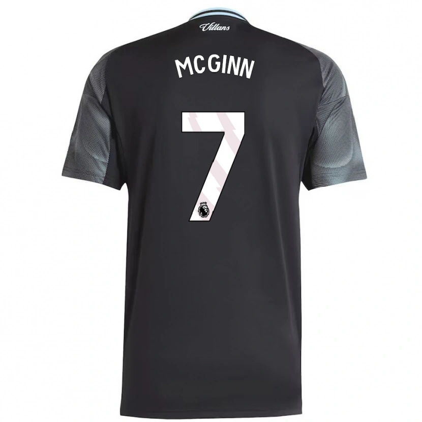 Danxen Kvinnor John Mcginn #7 Svart Himmelsblå Bortatröja Matchtröjor 2025/26 Tröjor T-Tröja