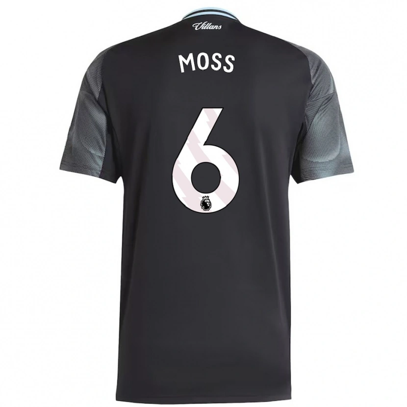 Danxen Kvinnor Lennon Moss #6 Svart Himmelsblå Bortatröja Matchtröjor 2025/26 Tröjor T-Tröja