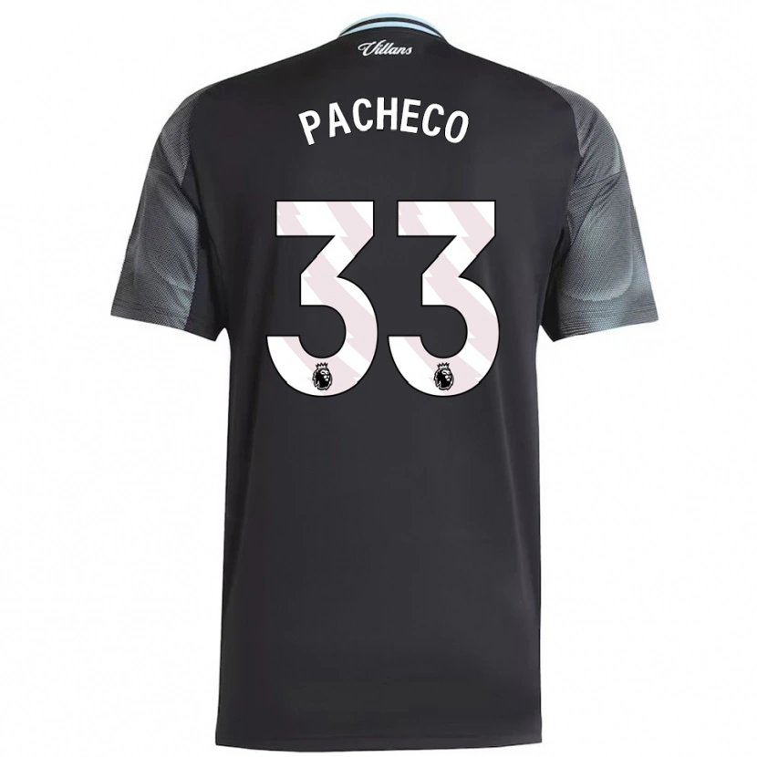 Danxen Kvinnor Maz Pacheco #33 Svart Himmelsblå Bortatröja Matchtröjor 2025/26 Tröjor T-Tröja