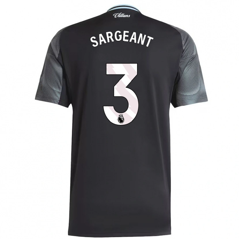 Danxen Kvinnor Meaghan Sargeant #3 Svart Himmelsblå Bortatröja Matchtröjor 2025/26 Tröjor T-Tröja