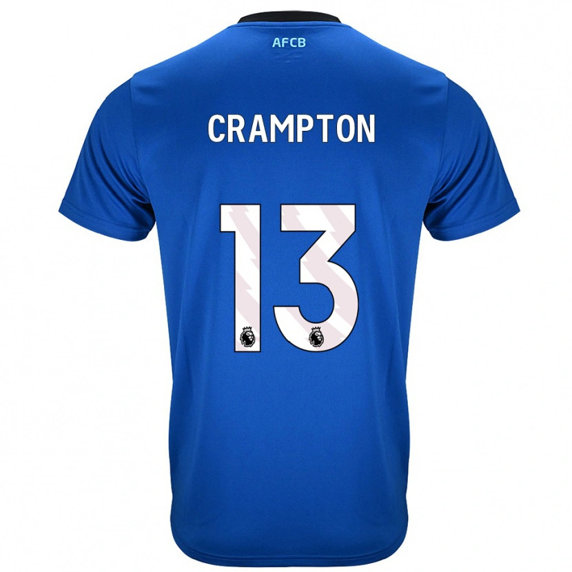 Danxen Kvinnor Kai Crampton #13 Blå Svart Bortatröja Matchtröjor 2025/26 Tröjor T-Tröja