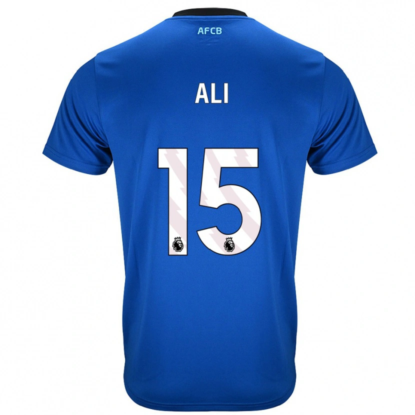 Danxen Kvinnor Ameer Ali #15 Blå Svart Bortatröja Matchtröjor 2025/26 Tröjor T-Tröja