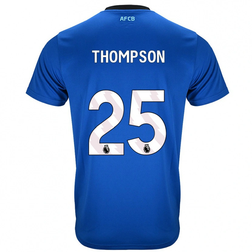 Danxen Kvinnor Kenni Thompson #25 Blå Svart Bortatröja Matchtröjor 2025/26 Tröjor T-Tröja