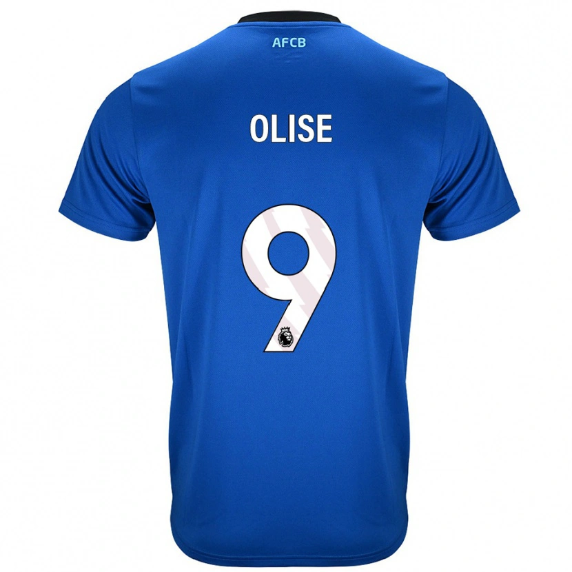 Danxen Kvinnor Josh Hamilton-Olise #9 Blå Svart Bortatröja Matchtröjor 2025/26 Tröjor T-Tröja