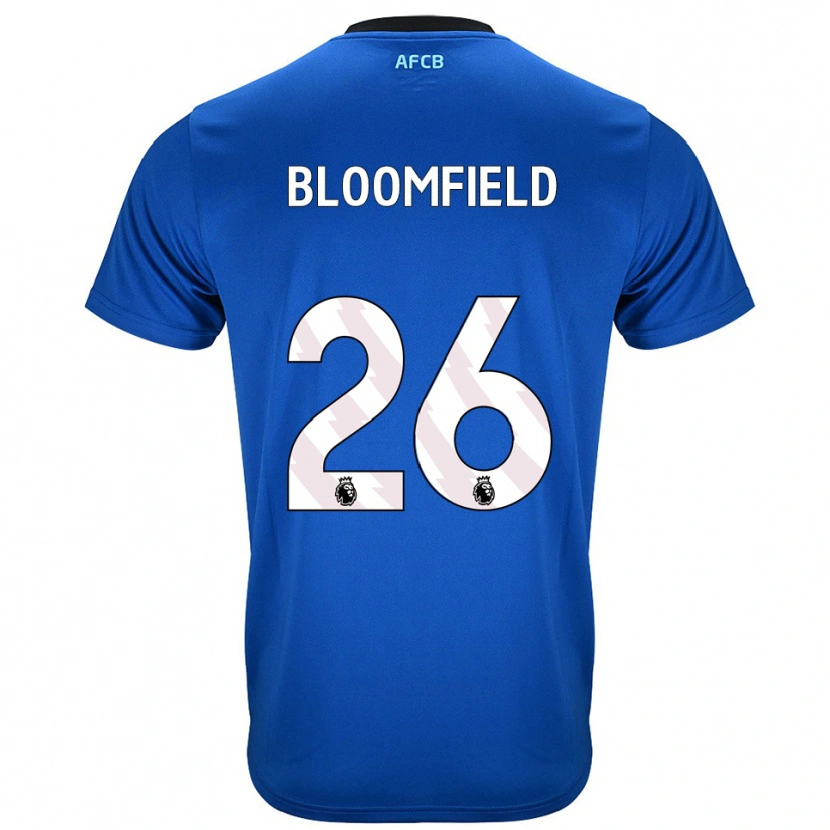 Danxen Kvinnor Erin Bloomfield #26 Blå Svart Bortatröja Matchtröjor 2025/26 Tröjor T-Tröja
