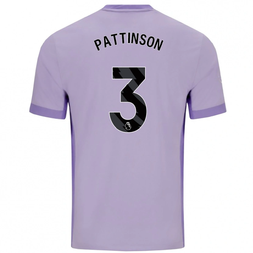 Danxen Kvinnor Poppy Pattinson #3 Taro Lila Vit Bortatröja Matchtröjor 2025/26 Tröjor T-Tröja
