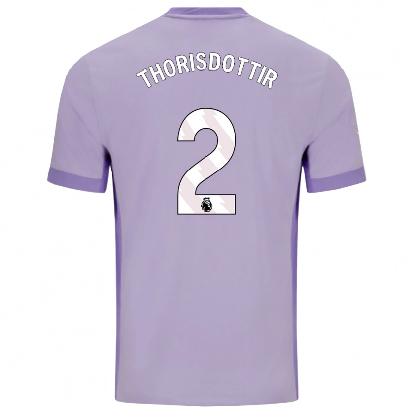 Danxen Kvinnor Maria Thorisdottir #2 Taro Lila Vit Bortatröja Matchtröjor 2025/26 Tröjor T-Tröja