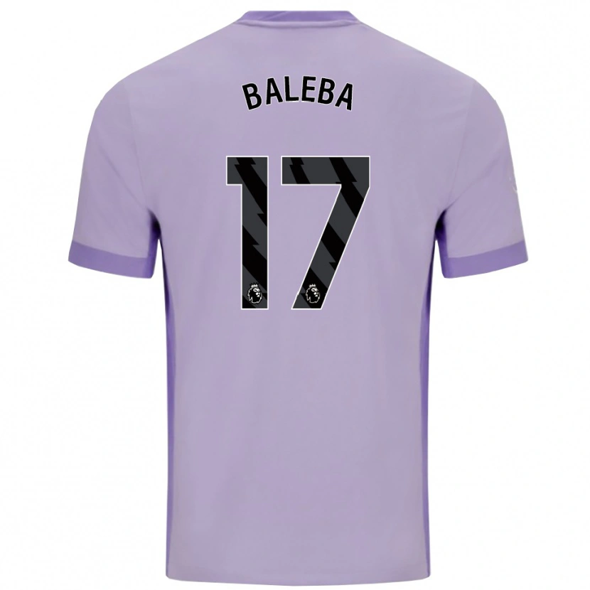 Danxen Kvinnor Carlos Baleba #17 Taro Lila Vit Bortatröja Matchtröjor 2025/26 Tröjor T-Tröja