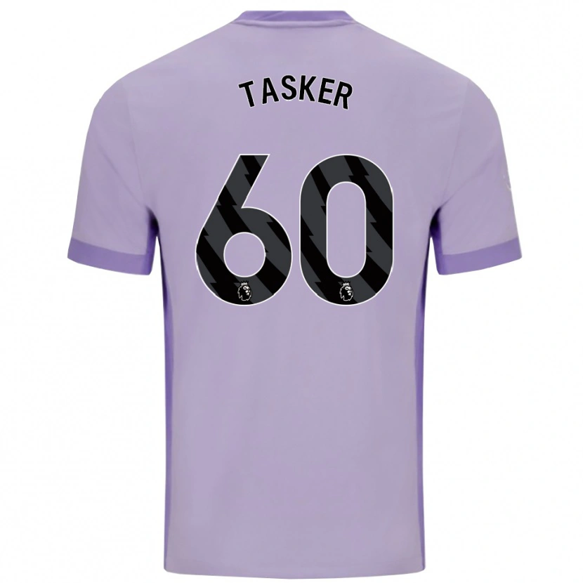 Danxen Kvinnor Charlie Tasker #60 Taro Lila Vit Bortatröja Matchtröjor 2025/26 Tröjor T-Tröja